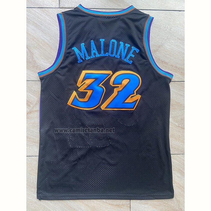 Camiseta Utah Jazz Karl Malone #32 Mitchell & Ness 1996-97 Negro